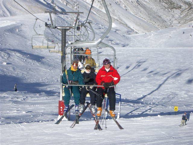 Snow skiing at Mt Hutt