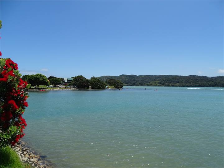 Local safe swimming beach and playground