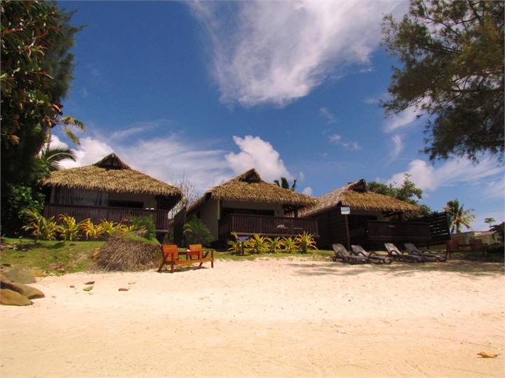View of villas from the shore