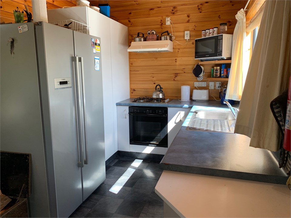 Kitchen with large fridge / freezer