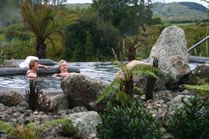 The hot pools 3 mins drive away