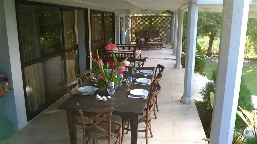 Dinner on the verandah
