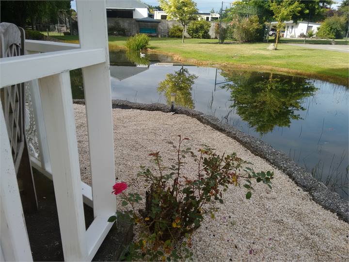 View from Summerhouse to stables