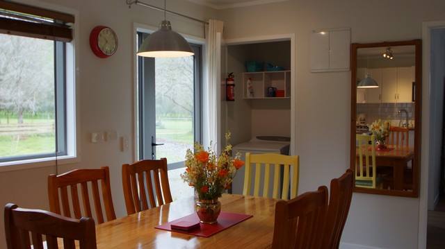 Washing, drying and ironing equiped