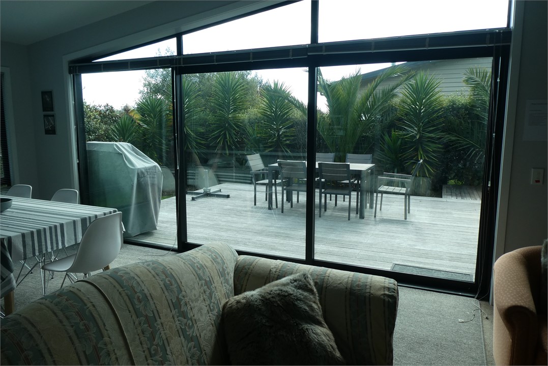 Looking out to the deck