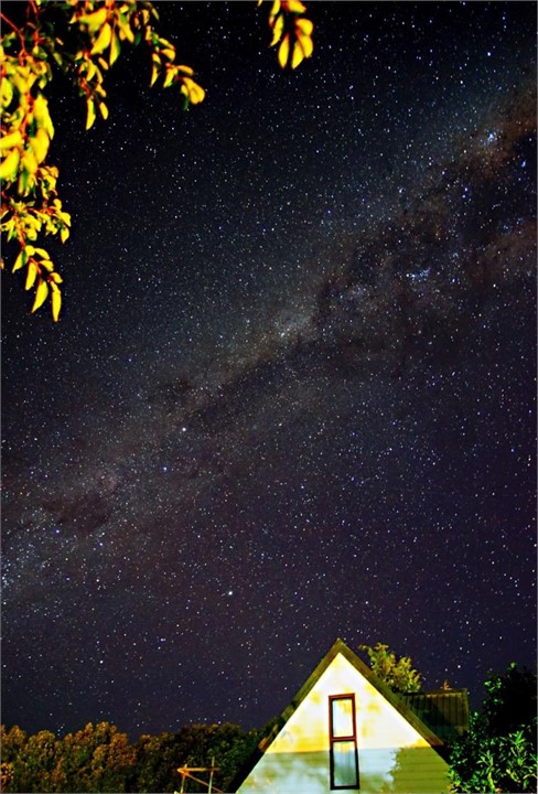 Milky way above the cottage