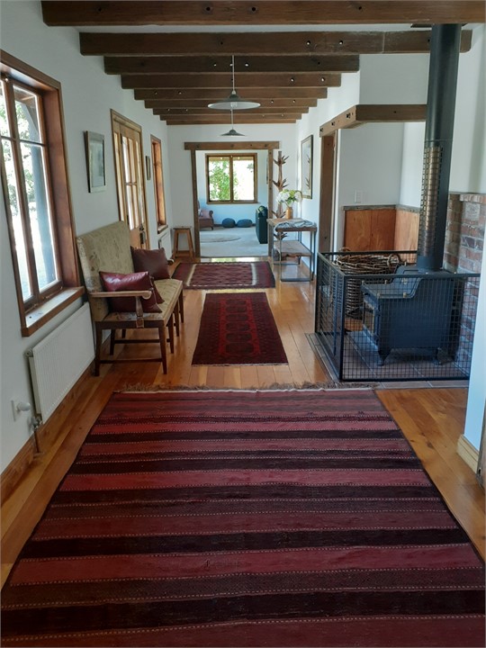 Entranceway with logburner