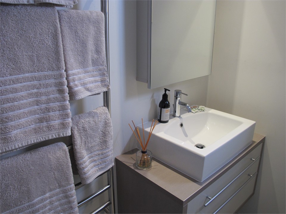 Shower - towels - heated towel rail