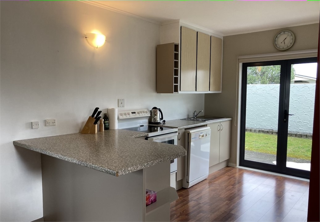 Full kitchen with direct access to outdoor patio