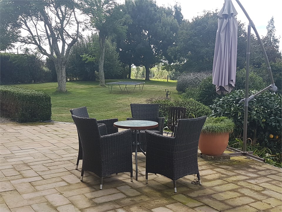 Sip wine on the patio and watch the sun go down