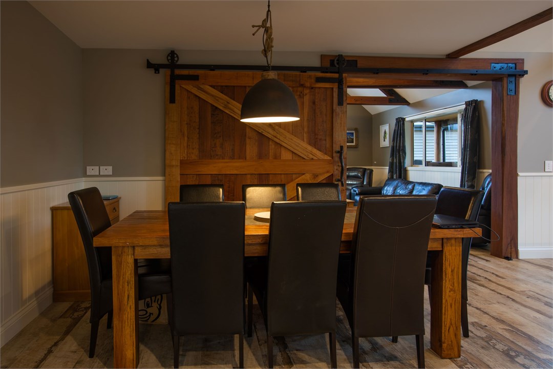 Dining Room seats 8 at the table and 4 at the isla