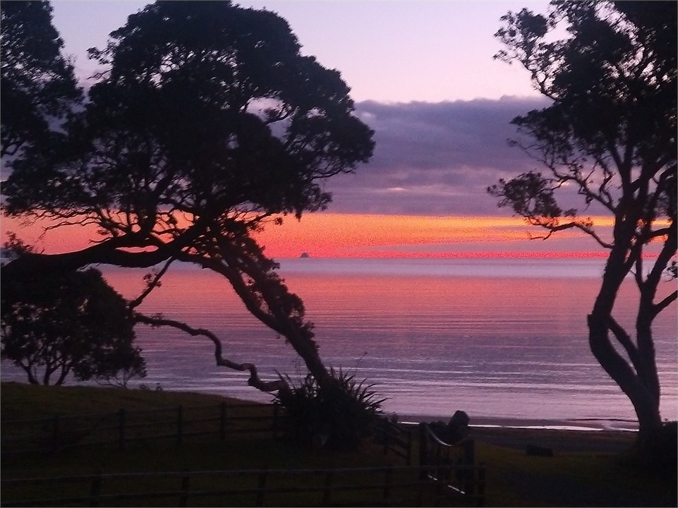 Sunset over Tryphena Harbour