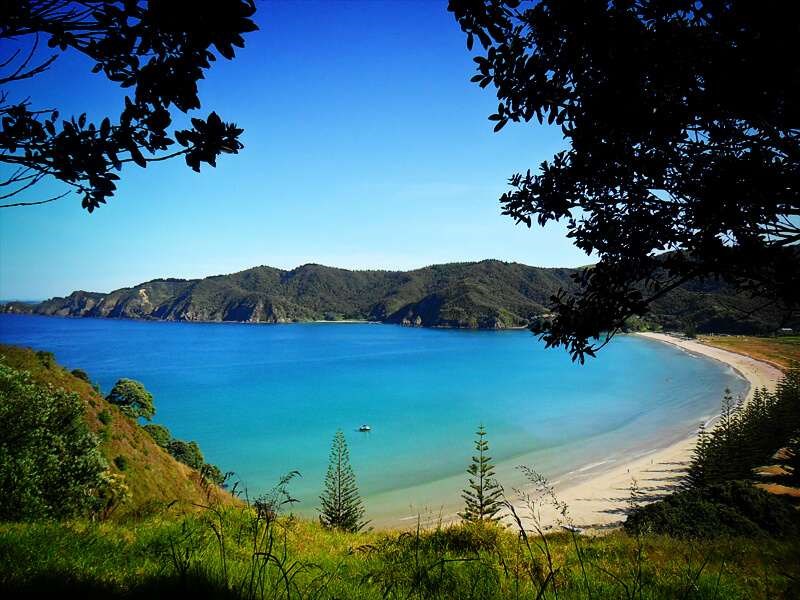 Matauri Bay!  Photo taken from the Rainbow Warrior