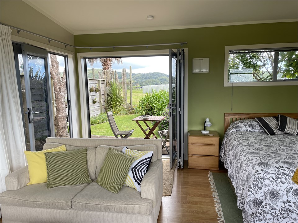 Open plan including deck