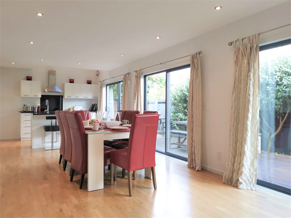 3 slider doors to outdoor space