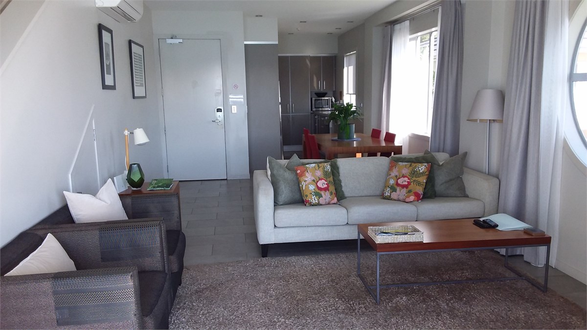 View from balcony back to lounge/dining/kitchen