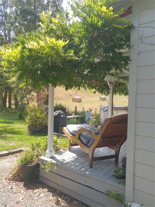 Sun lounger and verandah