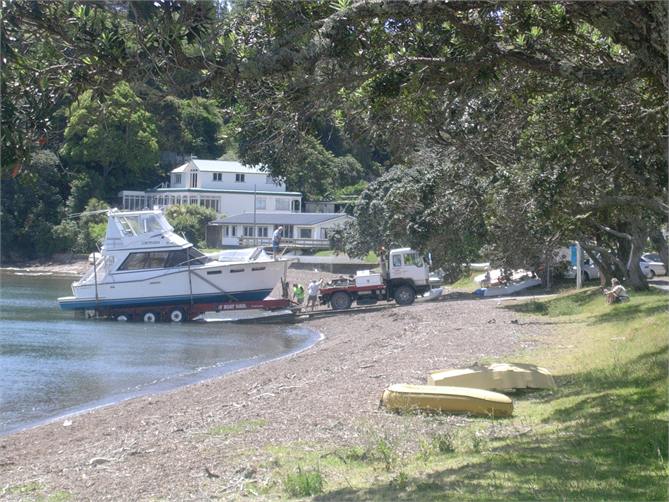 Launch the boat along The Strand