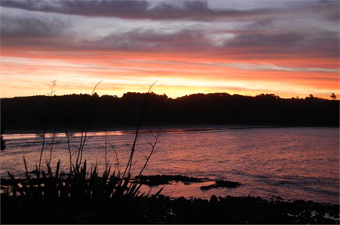 Sunset from the lawn
