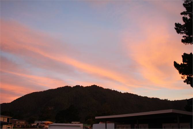Sunset over Mount Pauanui