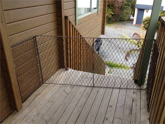 Kiddy guard for stairs top view