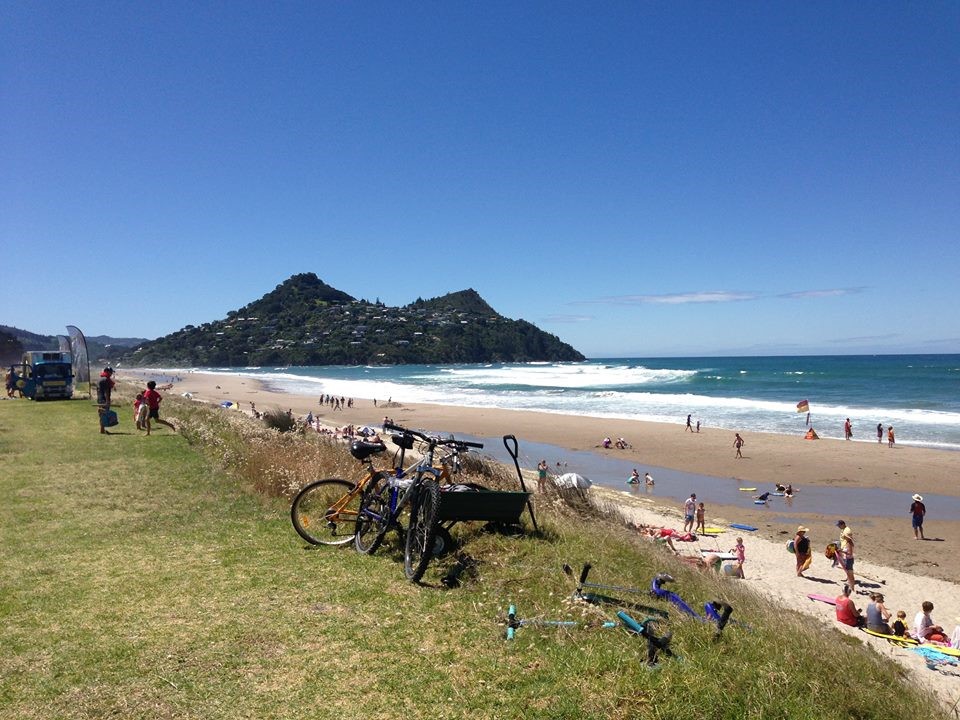 View from Southern end of beach, below mountain