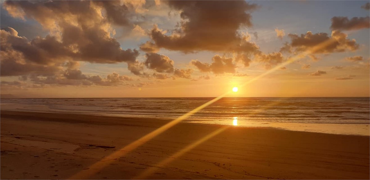 Sunsets are amazing on the beach 2 minutes down th