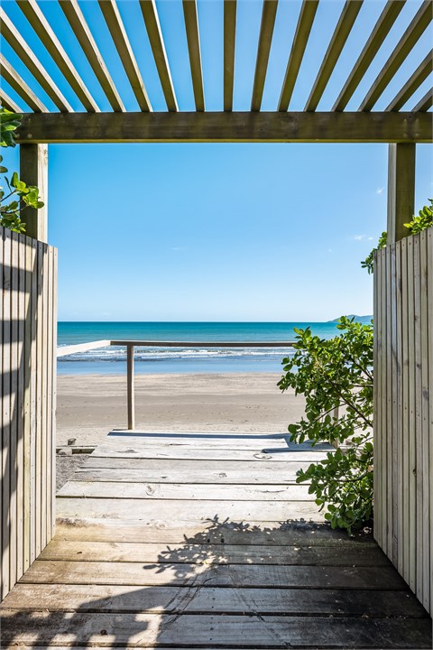 Beach access right at the property
