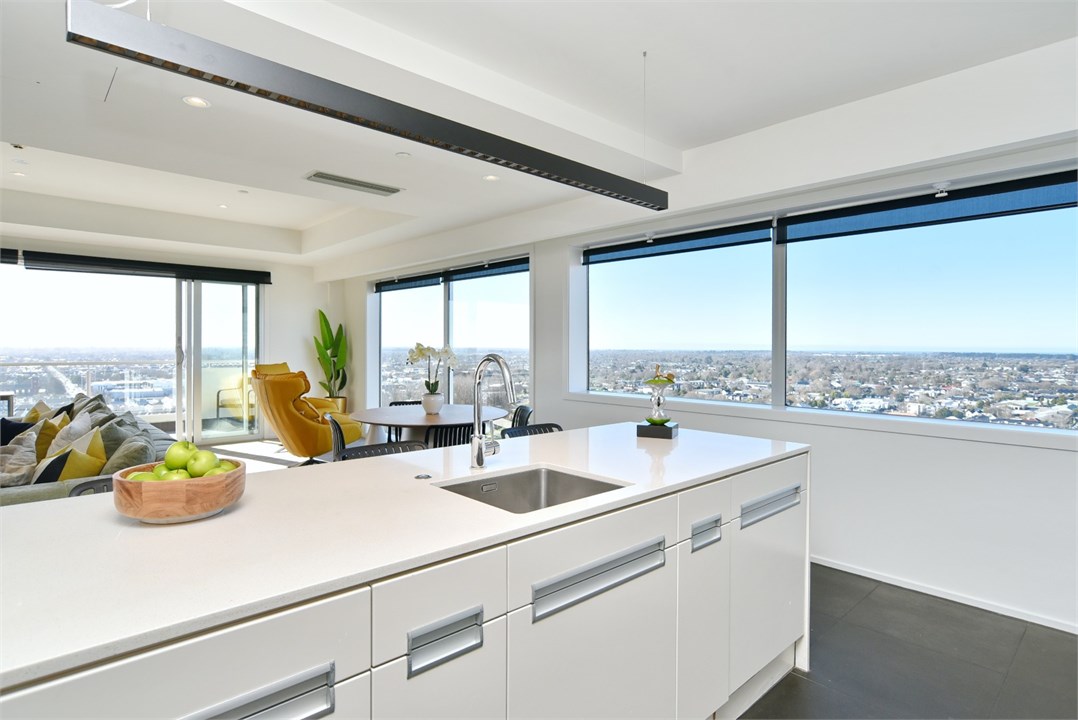 Fully equipped Kitchen area with a view