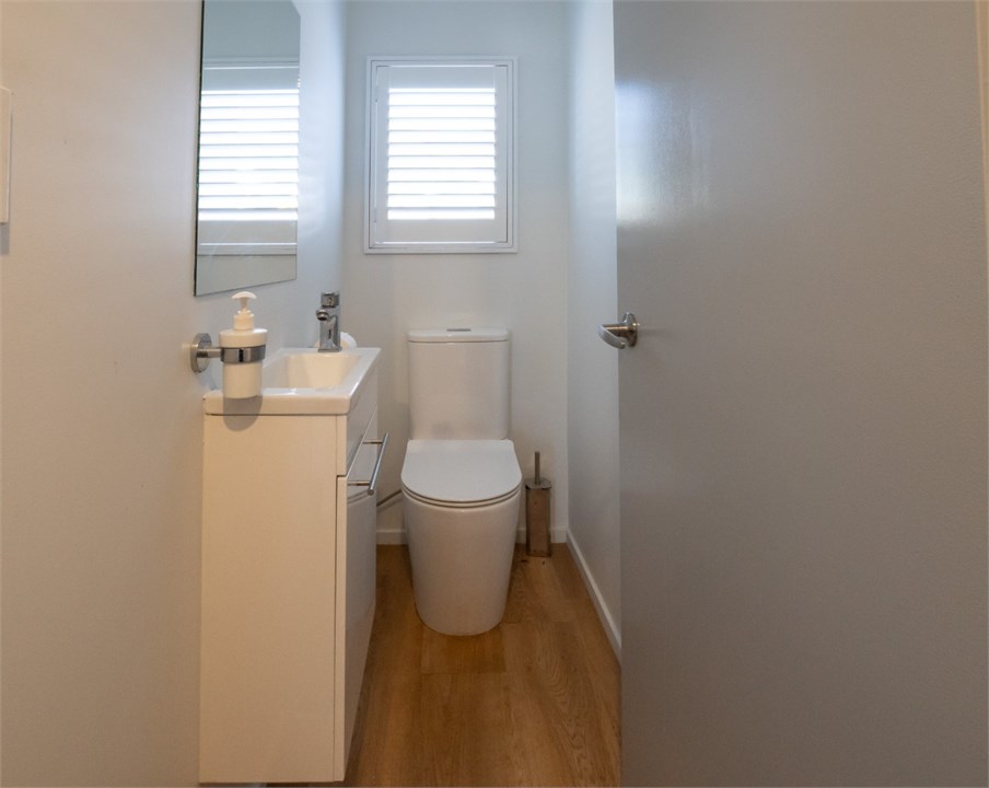 A convenient extra toilet on the living level