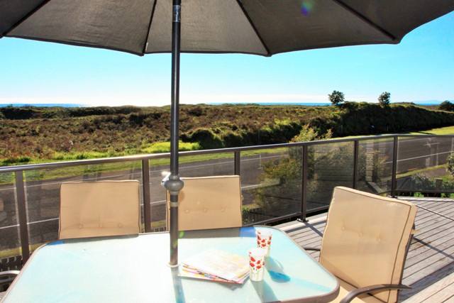 Alfreso dining on deck with great 180 degree views