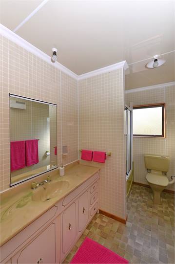 Bathroom 1 (Downstairs): oilet, Shower over small 