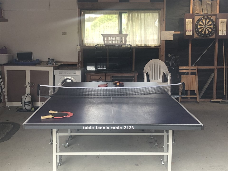 Garage- ping pong table can be moved to fit car