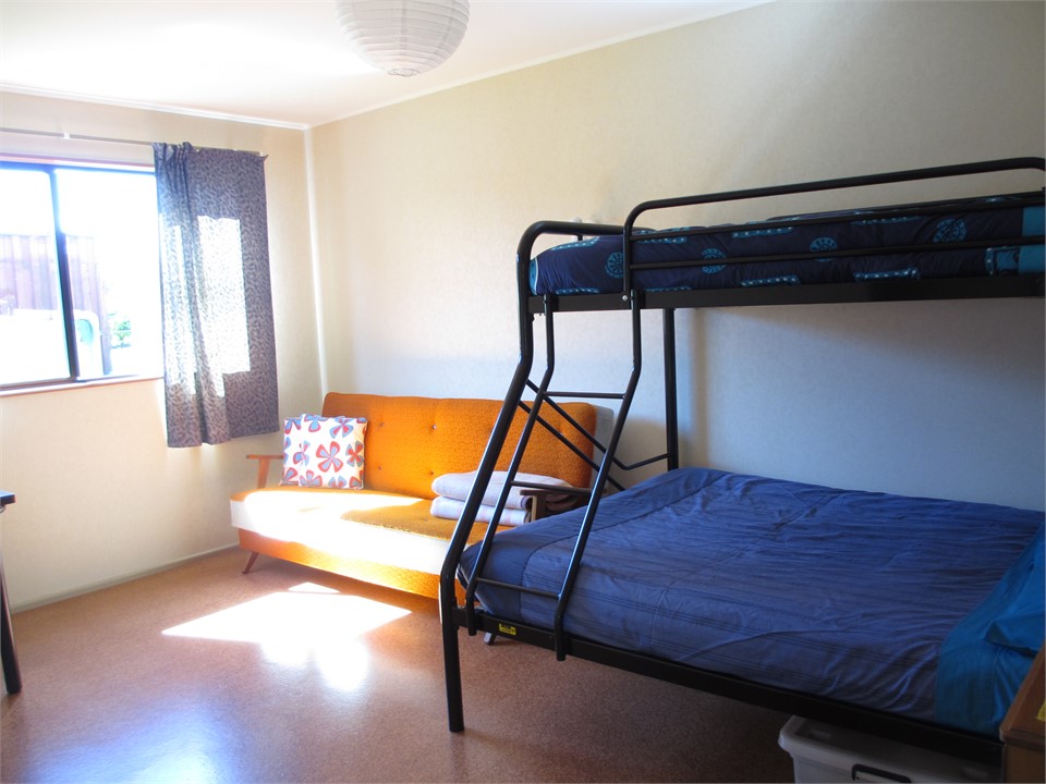 Bedroom two - Double bed with single bed above