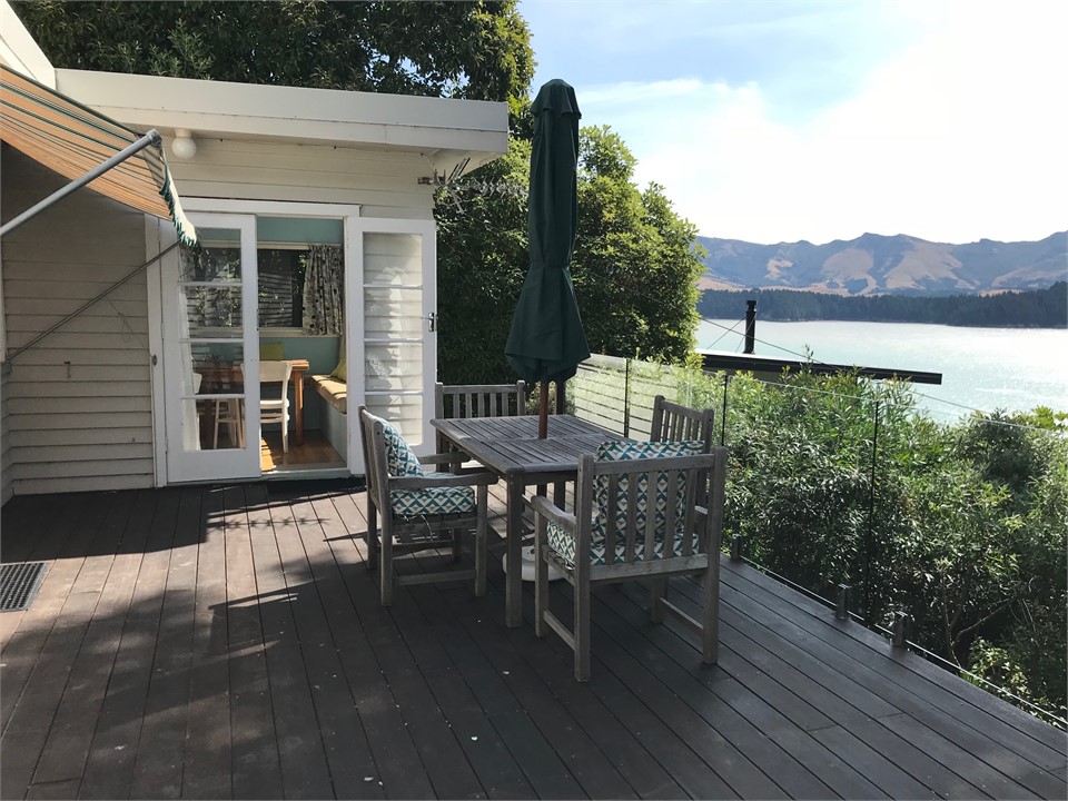 Deck with evening sun