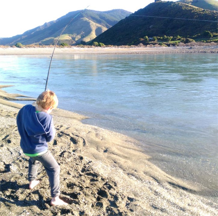 Fishing down the end of the spit
