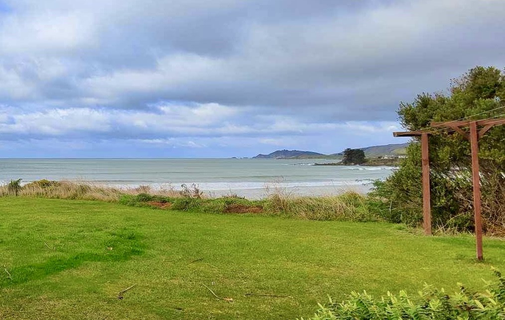 View from the backyard - surfing on Bates Beach