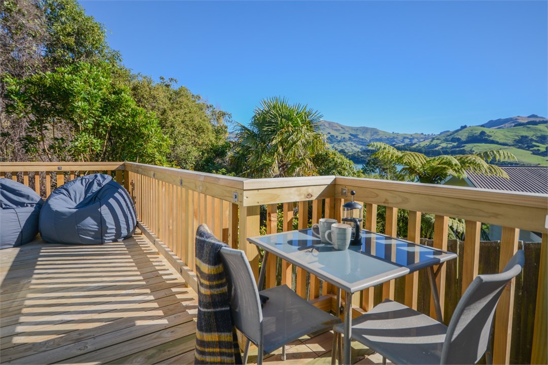 View for the balcony with seating areas