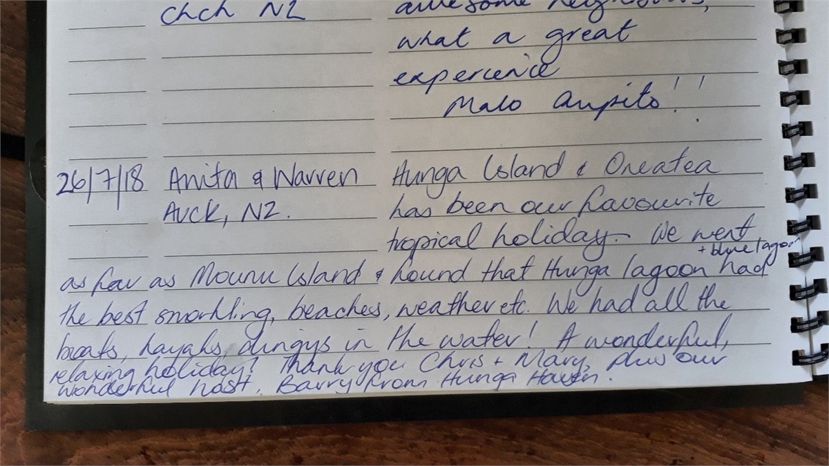 Lovely comments from wonderful guests July 2018