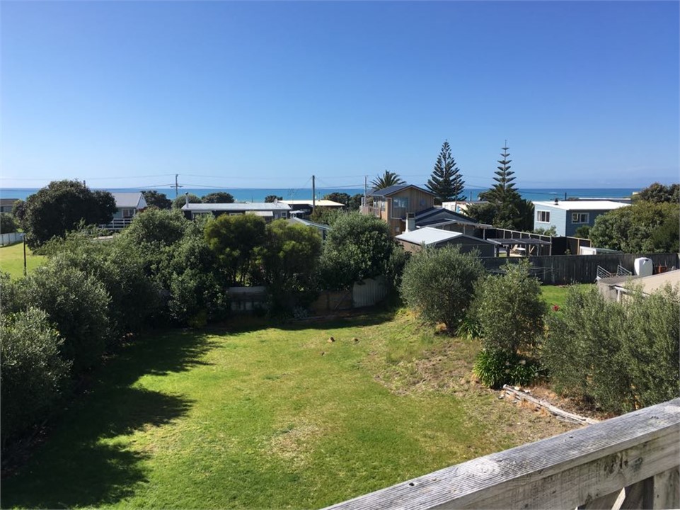 Looking down at the huge and private lawn