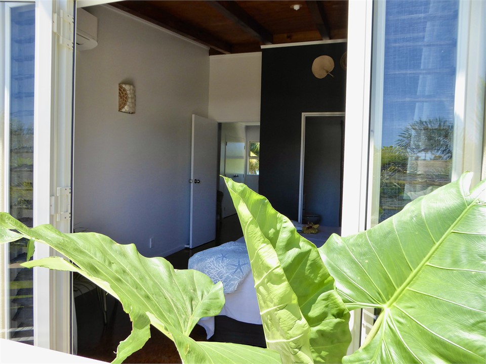 looking from the balcony in to bedroom two