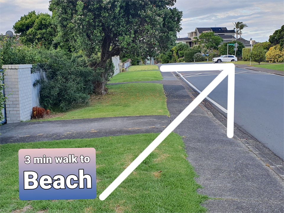 3 minute walk to beach