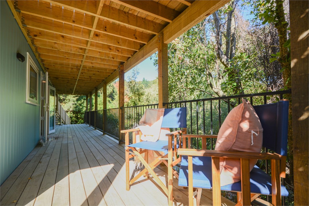 Seating areas on the outside balcony