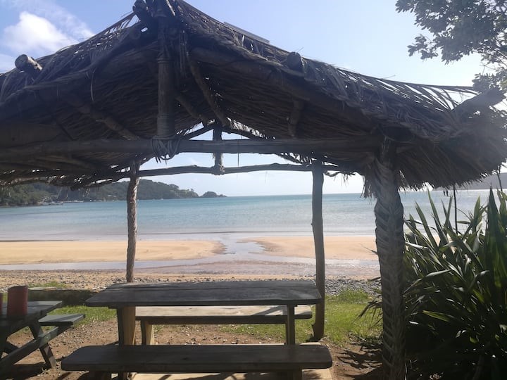 near swimming beach local cafe