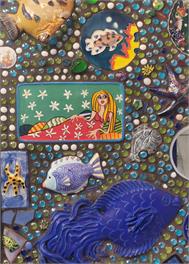 Blue mosaic Art - Hastings