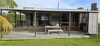 Village Bach with Large Covered Deck -