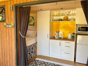 Are Mii a stylish one room container home - Rarotonga